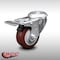 Service Caster 3 Inch SS Maroon Polyurethane Swivel Bolt Hole Caster with Total Lock Brake SCC SCC-SSBHTTL20S314-PPUB-MRN - alternate 1